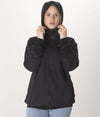 Woman wearing EMF and 5G protective zipped hoodie by Leblok