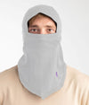 Man with face covered with grey EMF protective balaclava by Leblok