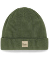 Green olive kntted beanie Leblok with EMF protection