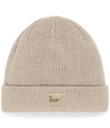 Knitted EMF protective beanie in beige from Leblok