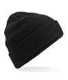 Knitted EMF beanie in black from Leblok