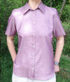 Leblok EMF protective summer shirt on a woman - front