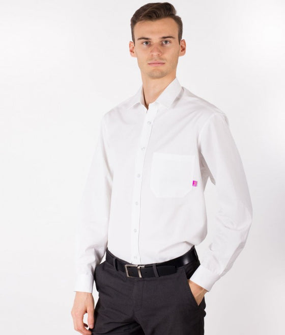 EMF protective office shirt Leblok in white on a man - front