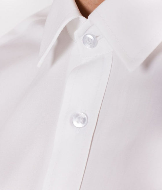 EMF protective mens office shirt Leblok in white - front details