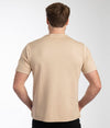 EMF protective mens T-Shirt Leblok in beige on a man - back