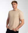 EMF protective T-shirt Leblok in beige on a man - side