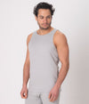 EMF protective vest Leblok in grey on a man - side view