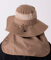 Back EMF shielded flap of EMF protective Leblok Safari hat